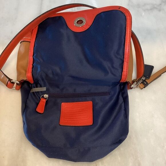 Coach Park Color Block Crossbody Leather Shoulder Bag